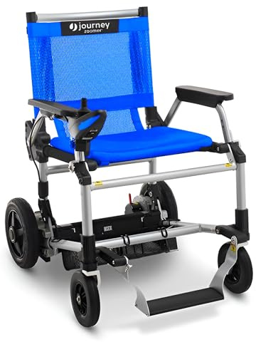 Journey Zoomer Electric Power Chair - Lightweight Foldable Battery Powered Wheelchair for Adults & Seniors - 300lb Weight Capacity & TSA-Compliant