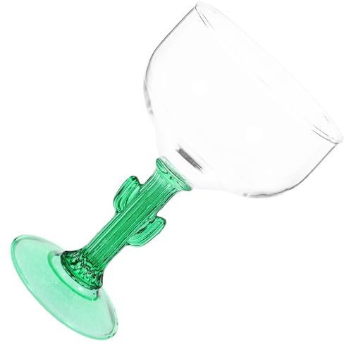 HOLIDYOYO 1pc Cactus Shaped Margarita Goblet Unique Drinking Glass for Parties and Home Decor Creative Household Wine Cup Decorative for Festive Occasions