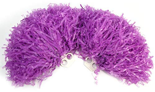 equlup 2 Stück modische Cheerleader-Pompons, Sport-Pompons, Cheerleading-Cheer-Pompons für die Teamsport-Spirit-Party (Lila)