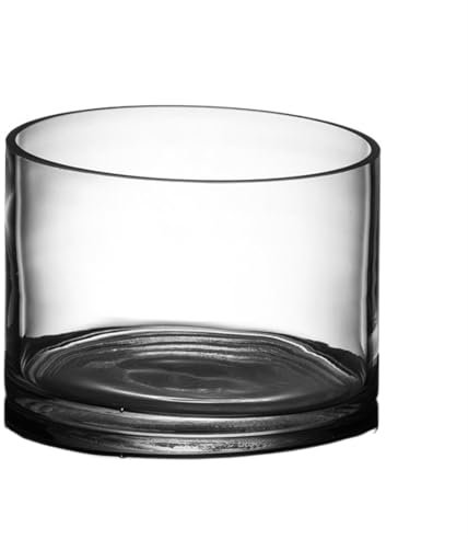 Aquariums Fish Bowl Cylindrical Large Glass Fish Tank Living Room HD Glass Fish Tank Turtle Tank Aquarium Fish Tanks(20x14cm)