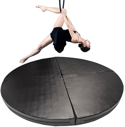 PMTCBQQZ Zusammenklappbare kreisförmige Übungsmatte für Tanzstangen, Crashmatte für Stangentanz, rutschfeste Sicherheitsmatte für das Fitnessstudio, Gymnastik-Tanzunterlage, für Fitnessanfänger,001,1