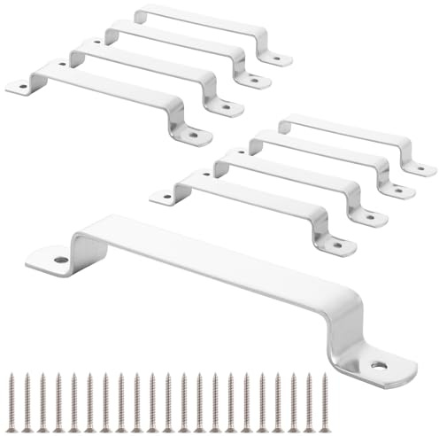 MEIDIV 25 Pack Fence Post Brackets, Fence Panel Clips, Stainless Steel Fence Brackets for Panels, Fence Post Security Brackets Includes Screws for 100mm/4in Concrete Post Wooden Post