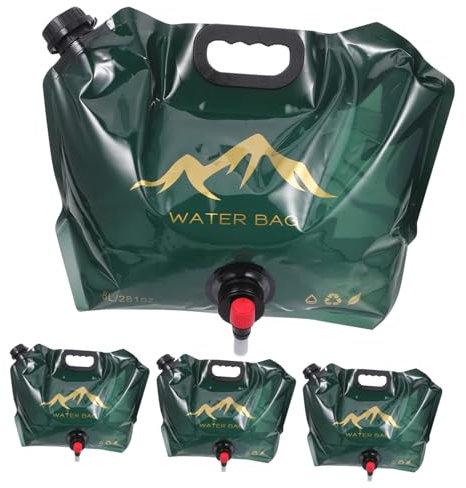 Happyyami Bolsa de Agua de 8 L con Grifo para Actividades al Aire Portátil para Acampar Senderismo Jarra de Almacenamiento de Agua