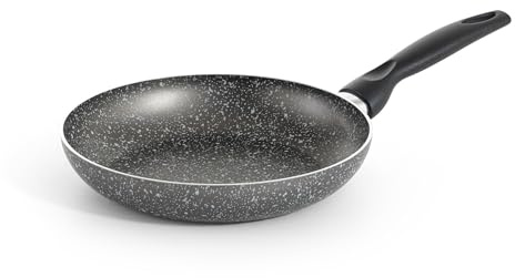 RollitPop Padella Antiaderente Ø 20cm in Alluminio, Made in Italy, Facile da Pulire, 5 Strati con Rivestimento Effetto Pietra Qualità Superiore e Antiaderenza Perfetta, Leggera ed Ergonomica (Ø 20cm)