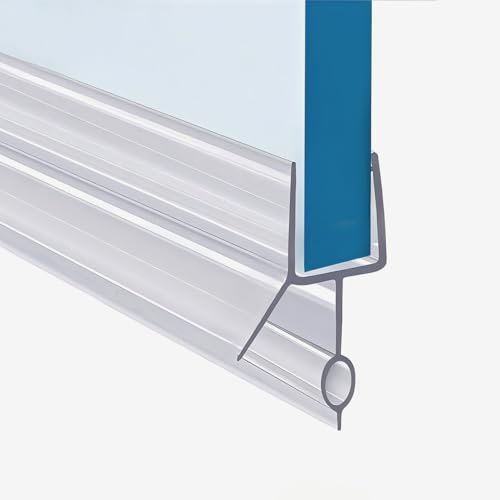 Wheophy 1 Pezzi 80cm Guarnizione Doccia Sottoporta, Per porte in vetro 4-6 mm, Universale, Impermeabile, con Bordi in Gomma Perfettamente Posizionati