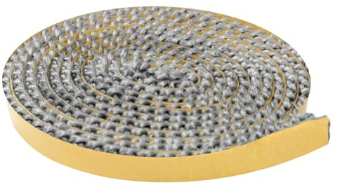 SDLDEER Kamin Dichtband, 10mm x 2m Ofendichtschnur Feuerfestes Dichtungsband Selbstklebend Kamin Ofenrohr Dichtung für Kamin, Ofen, Ofenrohre, Smoker, Rauchrohr