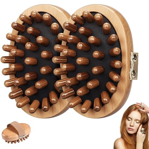 2PCS Meridian Brush Massage Body, Meridian Pressure Brush Wood Therapy Massage Tools for Full Body Shaping and Pain Relief