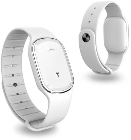 Pulsera antimosquito ultrasónica Firorky Repellida de silicona impermeable (blanco)