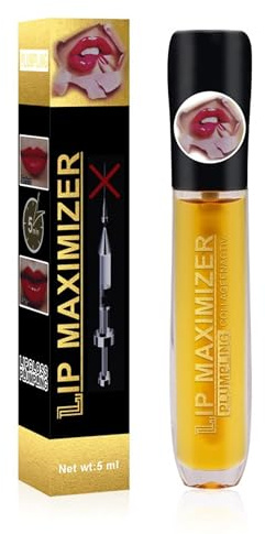 Lip Plumper,Lucidalabbra Trasparente Lip Gloss con Acido Ialuronico,Lip Plumper Volumizzante Labbra Effetto,Olio Rimpolpante,Trattamento Labbra Filler Volume