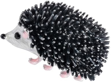 Schwarze Igel Brosche aus Legierung als Schmuck Anstecknadel | Metallbrosche, Elegante Tierform, für Schal und Muttertag, Accessoire für Tochter oder Ehefrau