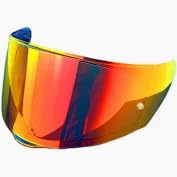 LS2 Helmet Visor Outer FF320 Rapid FF353 Assault FF328 Stream FF800,Tinted Motorcycle Visor Motorbike Helmet Face Shield Accessories Replacement(Deep Red)
