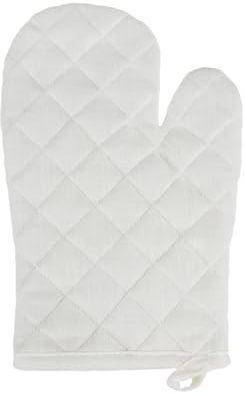 Guanto da forno bianco cotone Slub