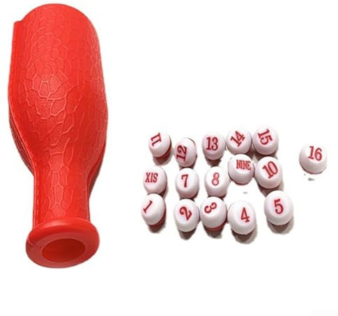 Bottiglia shaker da biliardo per biliardo e snooker, tazza di dadi con 16 palline da tavolo, accessori per giochi in plastica per bar, feste, intrattenimento, strumento generatore di numeri casuali