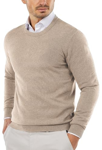 COOFANDY Pull col Rond Homme Pulls Fins légers tricoté Sweats pour vêtements décontractés ou habillés