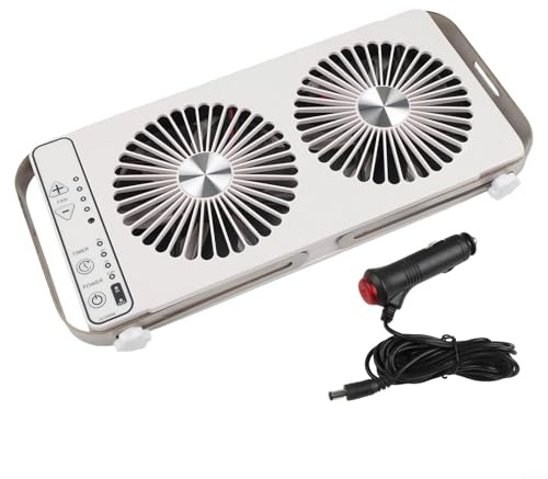 GLFLOW for caravan Roof Vent Fan, RV Roof Mounted Ventilation Cooling Fan With Adjustable Airflow Reversible Airflow, Rain Sensor For Motorhome And for caravan(White)