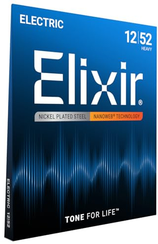 Elixir® Saiten E-Gitarrensaiten mit NANOWEB®Beschichtung, Heavy (.012-.052)