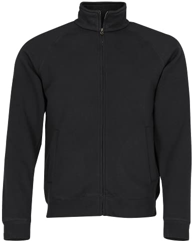 Fruit of The Loom Herren Sportjacke Premium Sweat Jacket 203.01, Gr. Large, Schwarz (Black 101)