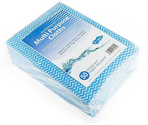 Antibatterico panni – blu – Confezione da 50 panni multiuso codice colore,
