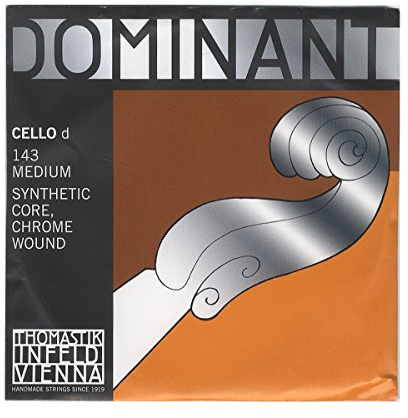 Thomastik single string for cello 4/4 Dominant - D string nylon core, chrome wound, medium