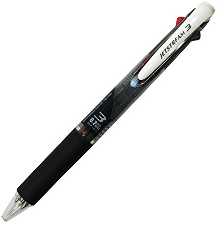 uni kulspetspenna Jetstream 3 färg röd, blå bläck 0,7 mm, svart (SXE340007.24)