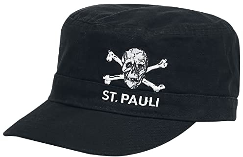 FC St. Pauli Army Totenkopf Unisex Cap schwarz 100% Baumwolle Fan-Merch, Fußball, Totenköpfe