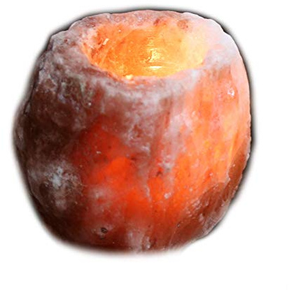 2x Salzkristall Teelichthalter groß 900- 1200g Salz Teelicht in Biova Qualität !