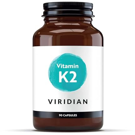Viridian - Vitamin K2, 90 Capsules | Vegan Formula, Contributes to Maintenance of Normal Bones and Normal Blood Clotting | Non-Animal Tested Form | Nutritionist Formulated