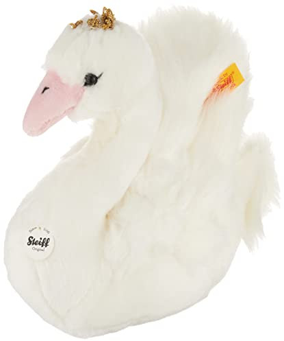 Steiff Kuscheltier Susie Schwan, Süßes Stofftier mit Kunststoffaugen, Kinder, Jungen & Mädchen, Plüschtier 20 cm, Weiß, 063954