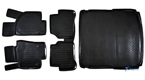 J&J AUTOMOTIVE | Allwetter TPE Gummimatten + Kofferraumwanne Set Für Passat B6 / B7 Kombi 2008-2014, Anti-Rutsch, Geruchlos