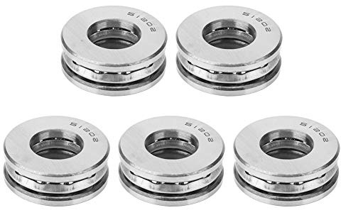 5 Stück 51202 Lager, Flugzeug Axialkugeldrucklager, Hochpräzisionslagerstahl Geräuscharmes einspaltiges Industriezubehör, Innendurchmesser 15 mm Außendurchmesser 32 mm