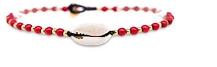 Made by Nami Surfer Fußkettchen mit Perlen Damen & Mädchen - Handmade Festival & Strand Accessoires - Goa Hippie Fußkette - Fußband Bunt Orientalisch