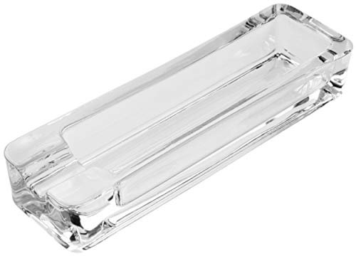 GERMANUS Zigarrenascher aus Glas mit einer Ablage I