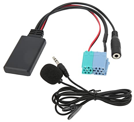 BOROCO Bluetooth Adapter Auto Audio Wireless Bluetooth Adapter 8PIN 6PIN,Auto Bluetooth Modul Audio Aux Kabel Mikrofon Mini ISO Port für Po_RSC——he