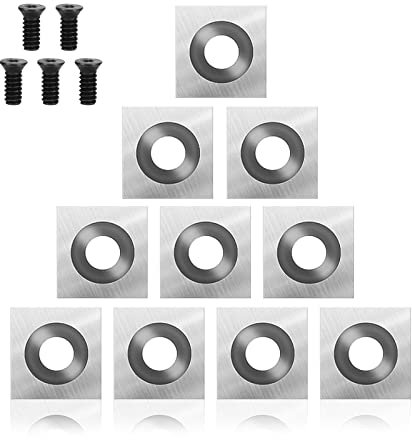 Hartmetall Wendeschneidplatten Set fur DrehmeiBel,CEIEVER Wendeplatten Hartmetall 10 Stück 11x11x2 mm CNC Hartmetall Drechselwerkzeuge für Holz Drechselwerkzeug