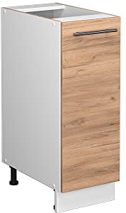 Vicco Armadio cucina dispensa alto Fame-Line, Rovere dorato, 30 cm senza piano di lavoro, per la combinazione con altri moduli della serie Fame-Line