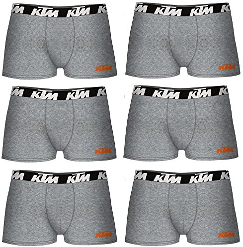 KTM Herren L-Set mit 6 Hellgrau Boxershorts, bunt, Large