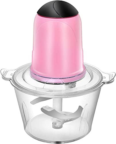 Samnuerly Spremiagrumi Elettrico Cucina Tritacarne Trituratore 2L Robot da Cucina Multifunzionale per Uso Domestico Sbattitore Elettrico Miscelatore da Cucina Rosa (Color : Pink) (Rosa)