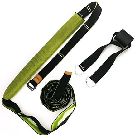 Yogabälte, dörrhängande, multifunktionellt, starka lager, ryggböjningshjälpmedel för gym (grönt)