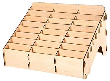 harayaa Modularer Farbständer Aus Holz, 24-Raster
