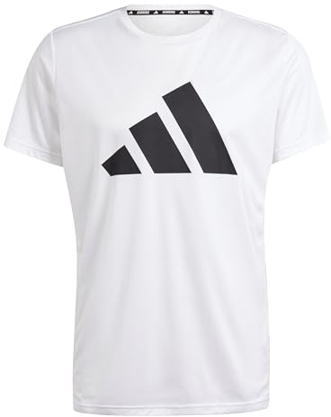 Adidas Uomo Run It Stripes Tee, White, XL