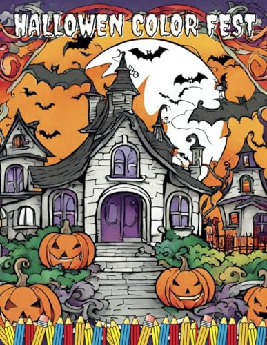 Halloween Color Fest: Halloween Coloring Book for Kids. 51 Disegni Spaventosamente Divertenti da Colorare - Perfetto per Bambini di Tutte le Età!