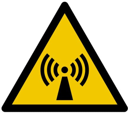 W005 - Gefahr nicht-ionisierende Strahlung - Warnschild - Maße wählbar - Norm ISO 7010