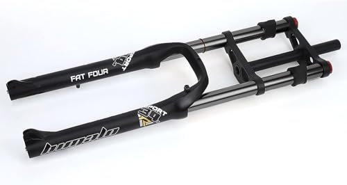 bicycle shock absorber fork 26 Inch 4.0 Fat 1-1/8 Bike Front Fork Downhill Mountain Bike Mtb Fork Disc Brake Air Fork ，170mm Travel E-Bike Front Fork BMX 2850g (Color : Black Gold)
