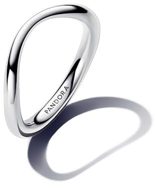 PANDORA Essence Organisch Geformter Bandring aus Sterling Silber, Größe: 52, 193314C00-52