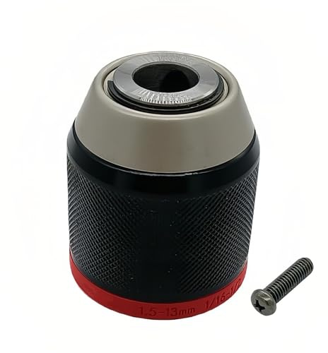 Chuck 766015-4 N454251 Replace for Milwaukee 2608/2504/2606/2701/2607/2702/3404/2503 Drill Chuck 1/2-20UNF Mount 1.5-13mm Clamping Capacity