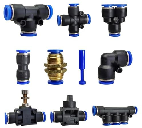 Pneumatische Fitting Rohrverbinder Schlauch Air Quick Fittings Wasser Push In Schlauchkupplung 4mm 6mm 8mm 10mm 12mm 14mm PU PY PK 1St(PZA)