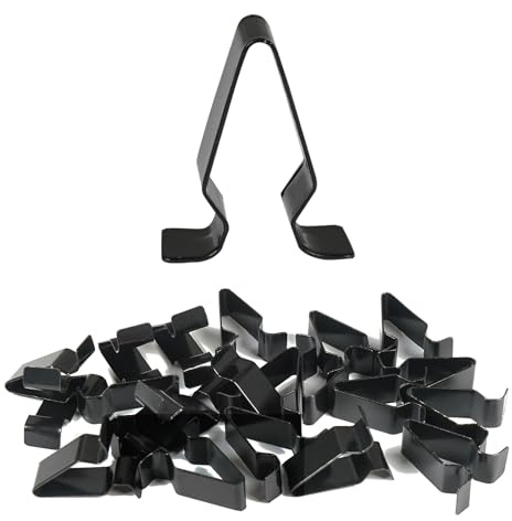 OTUAYAUTO 20 Stück Auto Innenverkleidung Metall Clips Kompatibel mit | VW, Seat, Skoda, Verkleidung Befestigungsclip, Schwarz