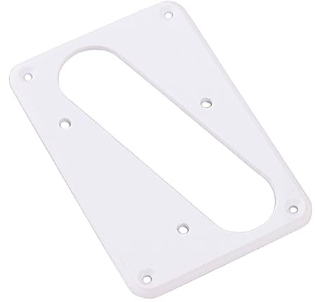 Einlagige Gitarren Tonabnehmerabdeckung Flacher Steg Montagering | Metall, Weiß, Gb409, Feine Verarbeitung, Ersetzt Pickup Ringe, Elegantes Design