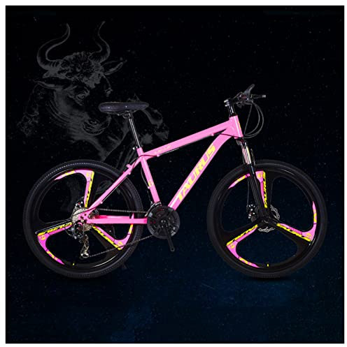 26-Zoll-Mountainbike, 21-Gang-Fahrrad für Herren und Damen, Hard Trail, Vorderradfederung, Scheibenbremsen, Rahmen aus Kohlenstoffstahl, 12 Sternbilder, Hardtail-Mountainbike, Steinbock