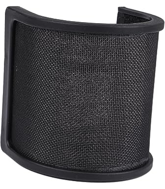 TOGEVAL Blowout Prevention Net Triple Layers U-shaped Wind Screen Filter Mic Shield Filter for Microphone Windshield Use during Recording and Streaming Microphone Accessories for Singing